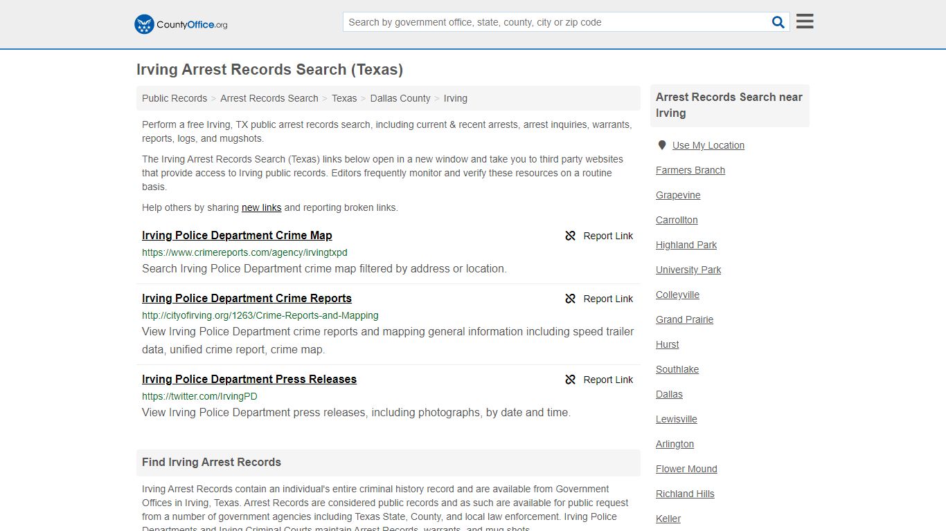 Arrest Records Search - Irving, TX (Arrests & Mugshots)